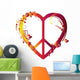 heart peace symbol Wall Decal