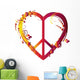 heart peace symbol Wall Decal