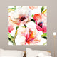 Seamless Wallpaper with Lily Wall Decal Design 2