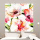 Seamless Wallpaper with Lily Wall Decal Design 2