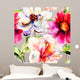 Seamless Wallpaper with Flowers Wall Decal