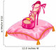 Stylish Princess Shoe Placed on Fancy Pillow 