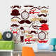 Retro Vintage Seamless Pattern Wall Decal Design 1
