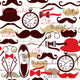 Retro Vintage Seamless Pattern Wall Decal Design 1