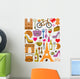 vector france icons set Wall Mural