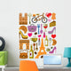vector france icons set Wall Mural