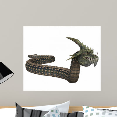 Creature Wall Decal shown on a wall