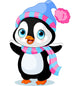 Cute winter penguin Wall Decal
