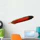 Orange Colored Feather of a Flicker Bird Wall Decal