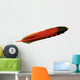 Orange Colored Feather of a Flicker Bird Wall Decal
