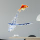 goldfish jumping out of the water 