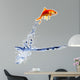goldfish jumping out of the water 