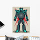 Grey Grunge Robot Wall Mural
