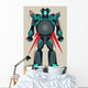 Grey Grunge Robot Wall Mural