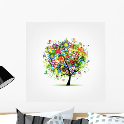 Floral Tree Summer for shown on a wall