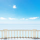 White Balcony on Terrace Near Sea 