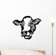 Cow Head Wall Decal