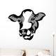 Cow Head Wall Decal