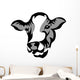 Cow Head Wall Decal