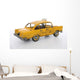 An old vintage taxi cab over a white background Wall Decal