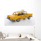 An old vintage taxi cab over a white background Wall Decal