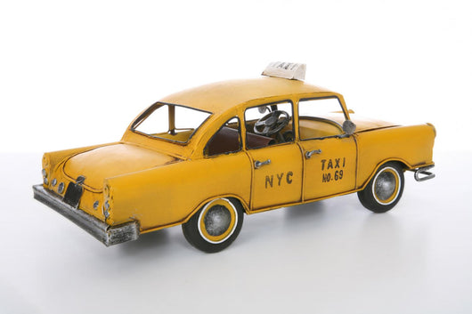 An old vintage taxi cab over a white background Wall Decal