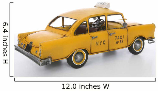 An old vintage taxi cab over a white background Wall Decal