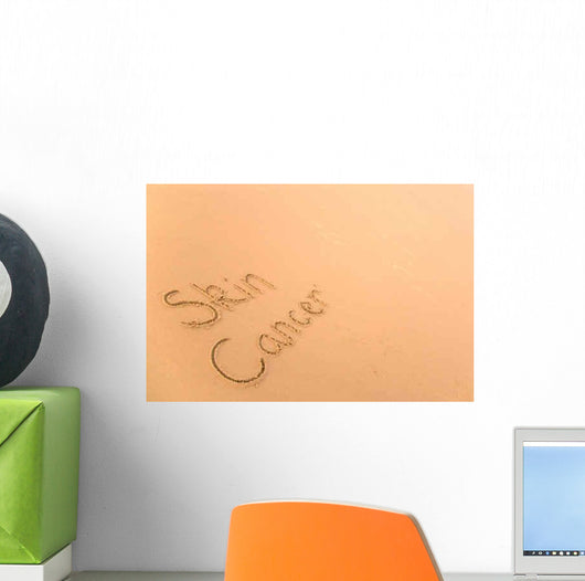 Skin Cancer Written Sand Wall Decal