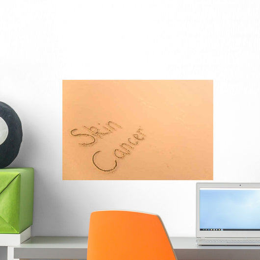 Skin Cancer Written Sand Wall Decal