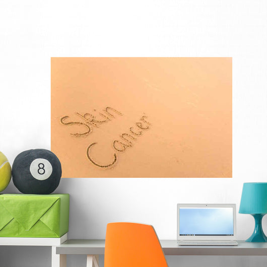 Skin Cancer Written Sand Wall Decal