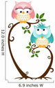 Cute Couple Owls On The Tree Wall Decal