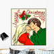 Merry Christmas Card with Wall Decal