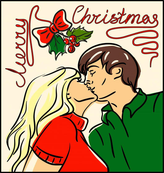 Merry Christmas Card with Wall Decal