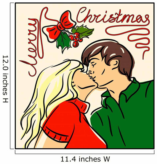 Merry Christmas Card with Wall Decal
