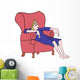 Tired Woman Wall Decal