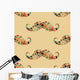 Hipster Mustache Colorful Seamless Wall Decal