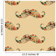 Hipster Mustache Colorful Seamless Wall Decal