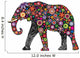 Cheerful Floral Elephant Wall Decal