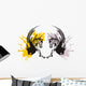 Horse fish with wings and splashes Wall Mural