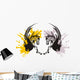 Horse fish with wings and splashes Wall Mural