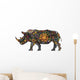 Cheerful Rhinoceros Wall Decal