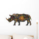 Cheerful Rhinoceros Wall Decal