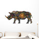 Cheerful Rhinoceros Wall Decal