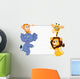 Wild animal with blank sign Wall Decal
