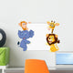 Wild animal with blank sign Wall Decal