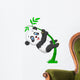 Cute panda cartoon climbing bamboo tree Wall Decal
