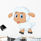 Cute lamb cartoon Wall Decal
