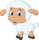 Cute lamb cartoon Wall Decal