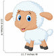Cute lamb cartoon Wall Decal