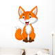 Cute fox cartoon Wall Decal